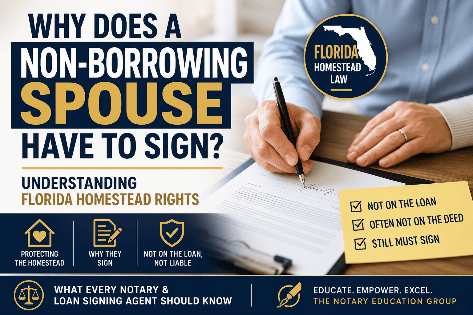 Florida Non-Borrowing Spouse: Why They Must Sign
